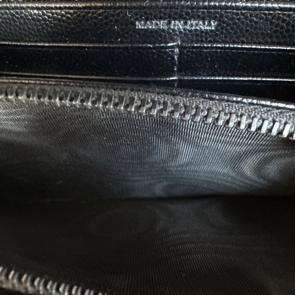 SOLD YSL Monogram Large Flap Wallet in Grained Leather - Picture 8 of 9